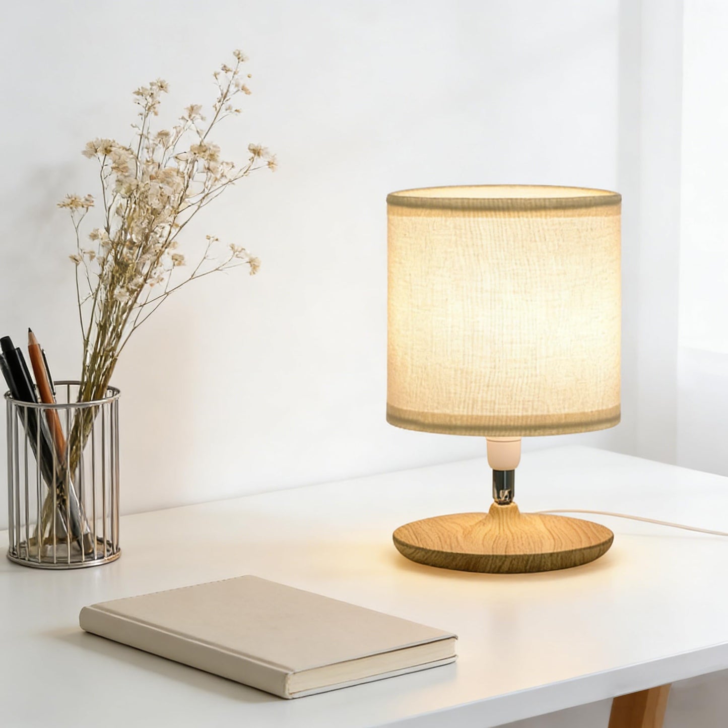 DKCWN Table Lamps Set of 2, Bedside Lamps with USB C Ports for Nightstand, Dimmable Touch Table Lamps for Bedroom Living Room, 3 Color Temperatures with Remote & App Control, 2 LED Bulbs Included