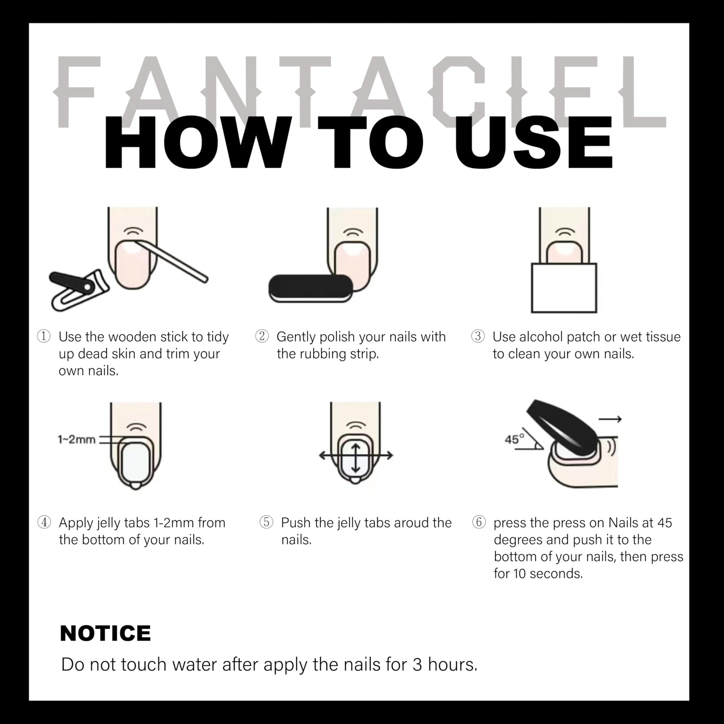 FANTACIEL 10 PCS Handemade Press On Nails Cat Eye Design Acrylic Nails Reusable Almond Fake Nails Wistaria Almond L