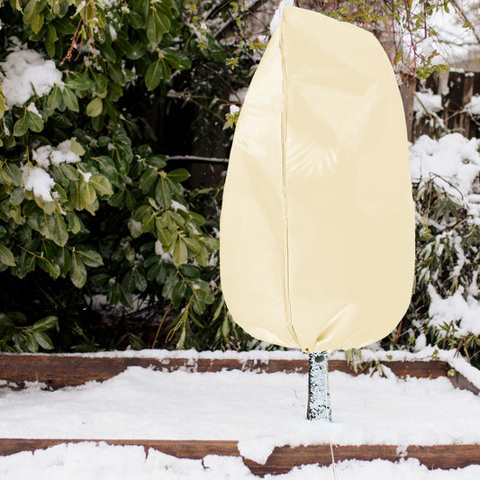 Homimp Frost Protection for Plants,Plant Covers Warm Plant Protection Cover Bags for Winter Frost Cold Weather Shrubs & Trees Jacket Covers (Yellow, 31.5" W x 47.3" H(8 PCS))