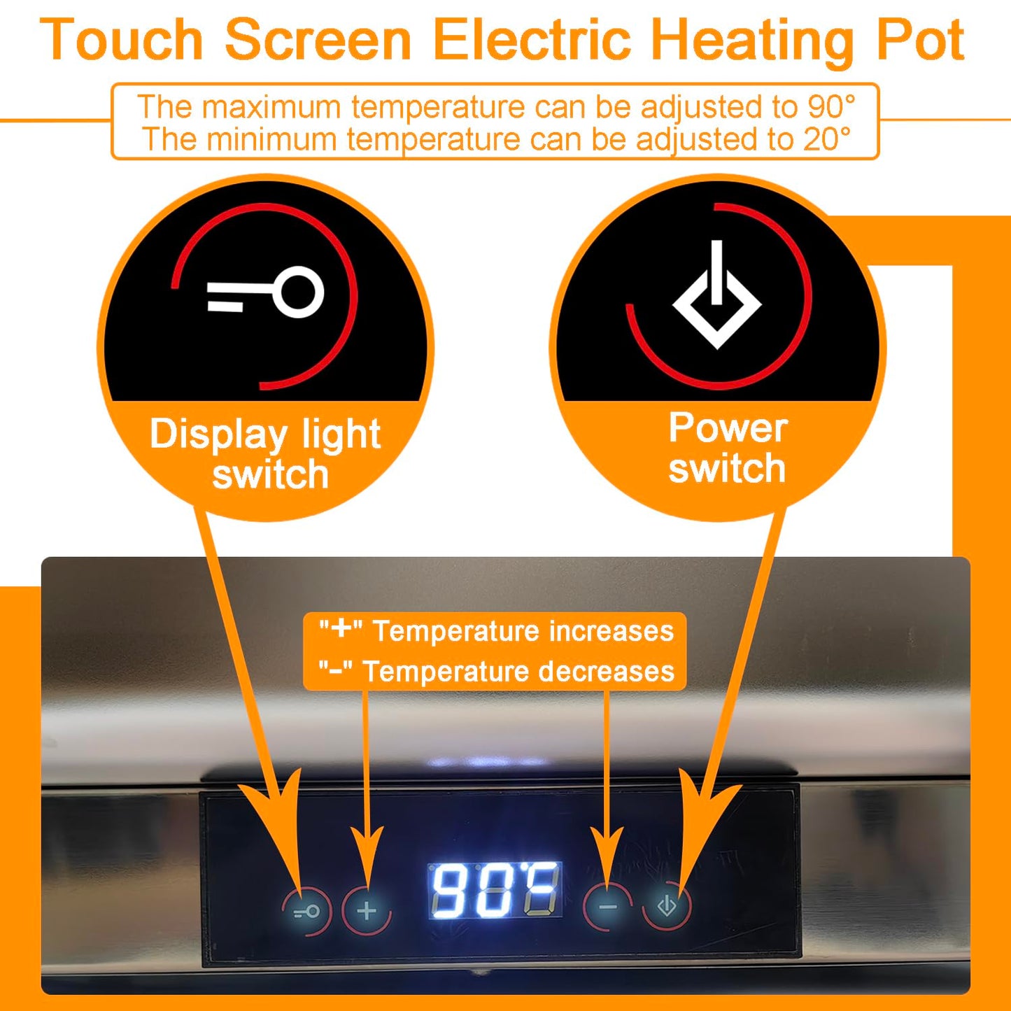 Electric Chafing Dish, 12 QT Full Size Buffet Servers and Warmers with Temperature Control Display Stainless Dish Set Pan for Catering Food Warmer for Catering Parties