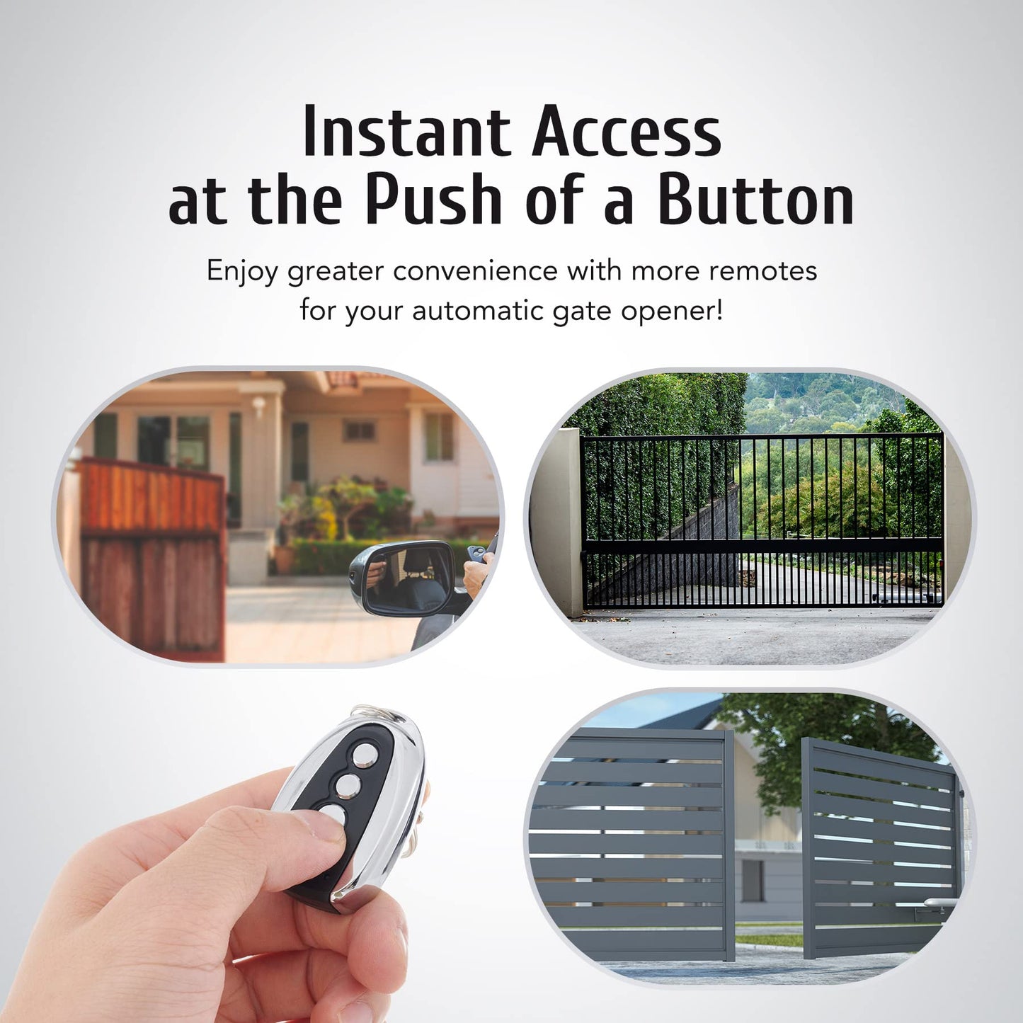 CO-Z Automatic Swing Gate Opener Kit, Electric Gate Opener for Doors up to 660lb 18ft, Driveway Home Garden Gate Opening System for Swing Gates, Gate Complete Kit with 3 Remote Controls & Release Keys