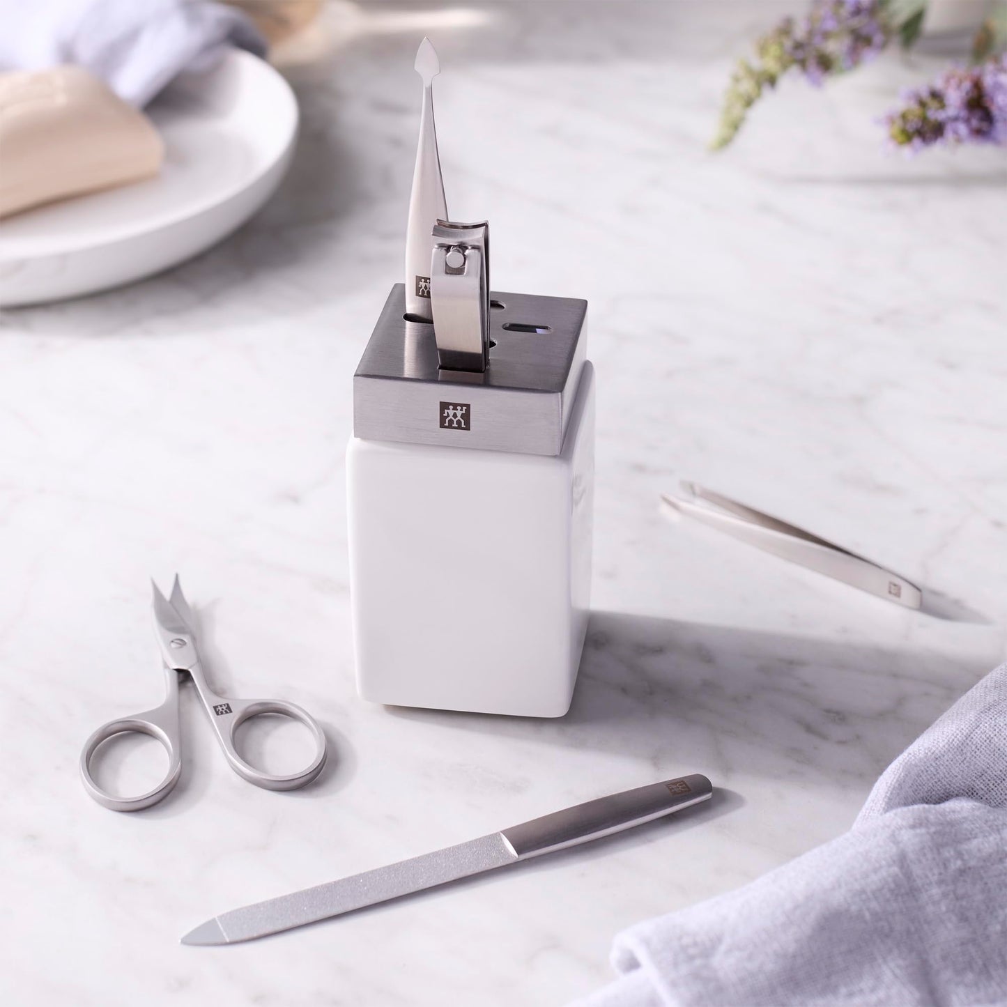 ZWILLING Beauty Premium 6-pc White Ceramic Bath Station set