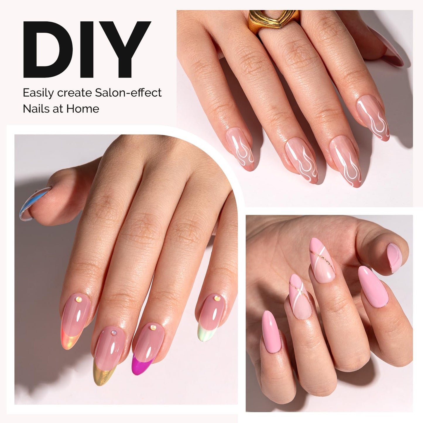 MelodySusie Medium Almond X Nail Tips - 600Pcs 15 Sizes Clear Acrylic, Half Matte Full Cover Press on Nails for DIY Extension & Salon Use, Pre-Shaped for Long-Lasting Manicure