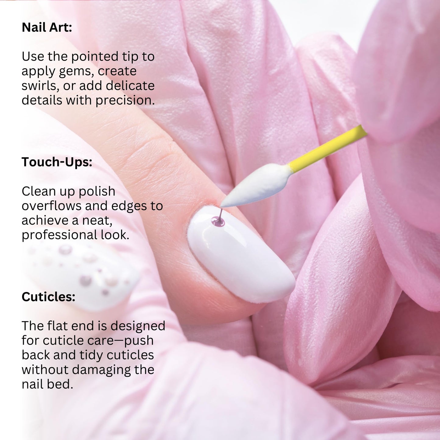 Fran Wilson NAIL TEES COTTON TIPS 120 Count (3 PACK) - The Ultimate Nail Tool, Multi-Purpose Double-sided Swabs with Pointed Ends for Precise Touch-ups and the Perfect At-Home Manicure & Pedicure