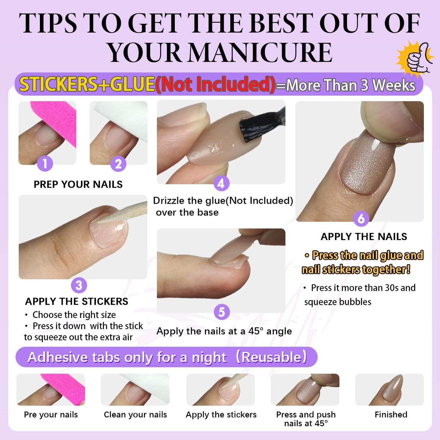Cat Eye Black Purple Press On Nails Medium Short Almond Shaped - 30Pcs Stiletto Fake Nails Acrylic Press ons Natural Thick Gel Nails Short Glue on Nails Opaque Glitter False Nails for Women No Glue