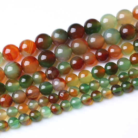 10MM Peacock Agate Round Loose Beads Natural Gem Beads Crystal Energy Stone Beads for Jewelry Making DIY Bracelet Necklace