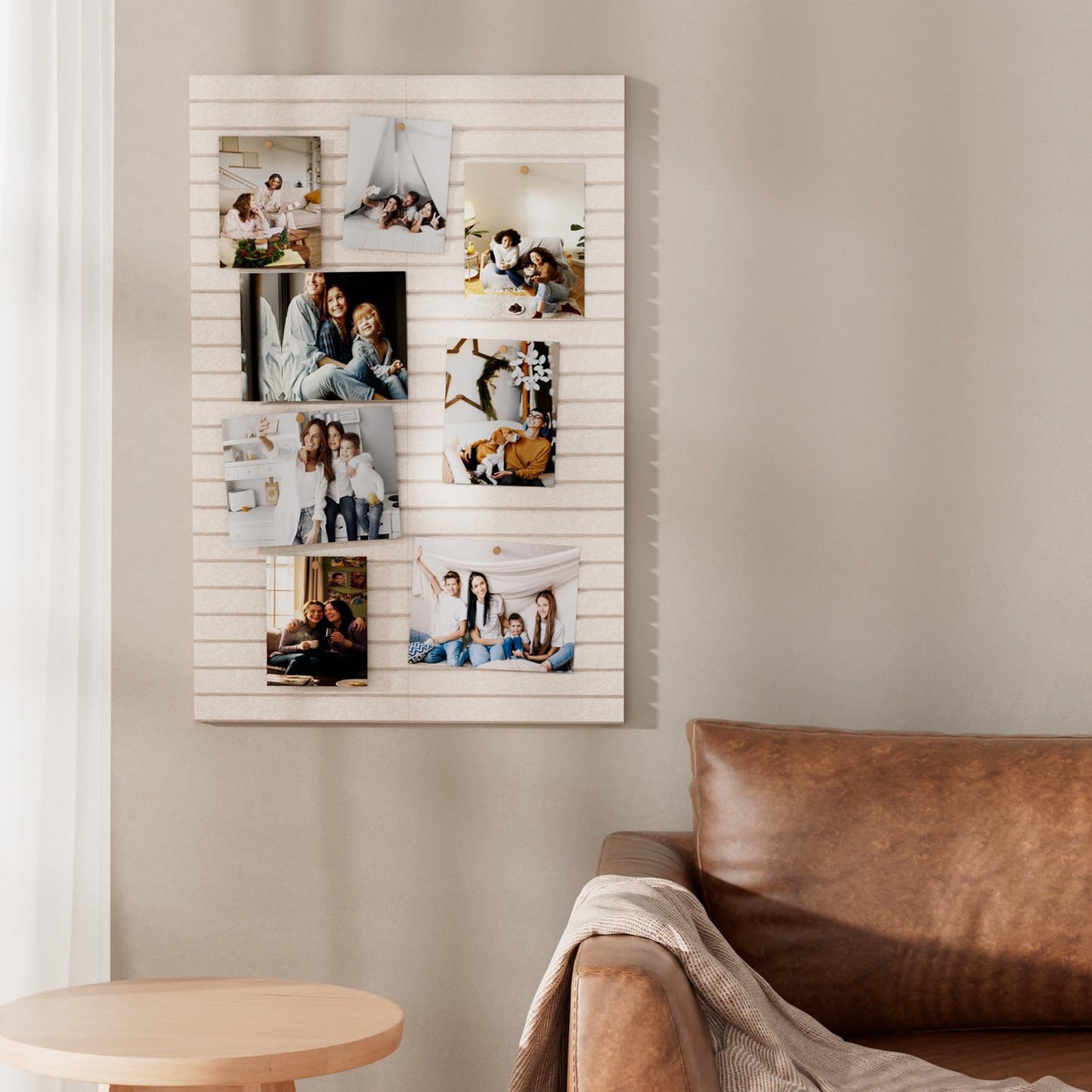 MaxGear Large Cork Boards for Walls 36" x 24", Light Tan Felt Bulletin Board Tiles for Office Decor, 6 Pack Felt Wall Tiles with Slat Paneling, Push Pin Board Home Wall Organizer