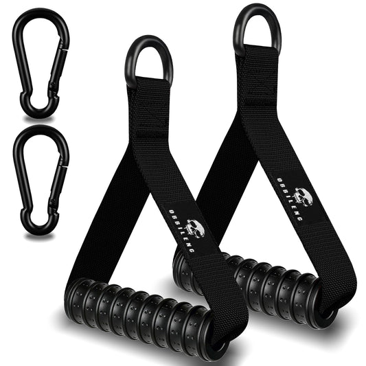 Obbilenc Heavy Duty Gym Workout Handles - Strong, Non-Slip & Comfortable Rubber Exercise Grip Attachments, Replacement Fitness Equipment Accessorys for Cable Machine, LAT Pulldown and Resistance Band