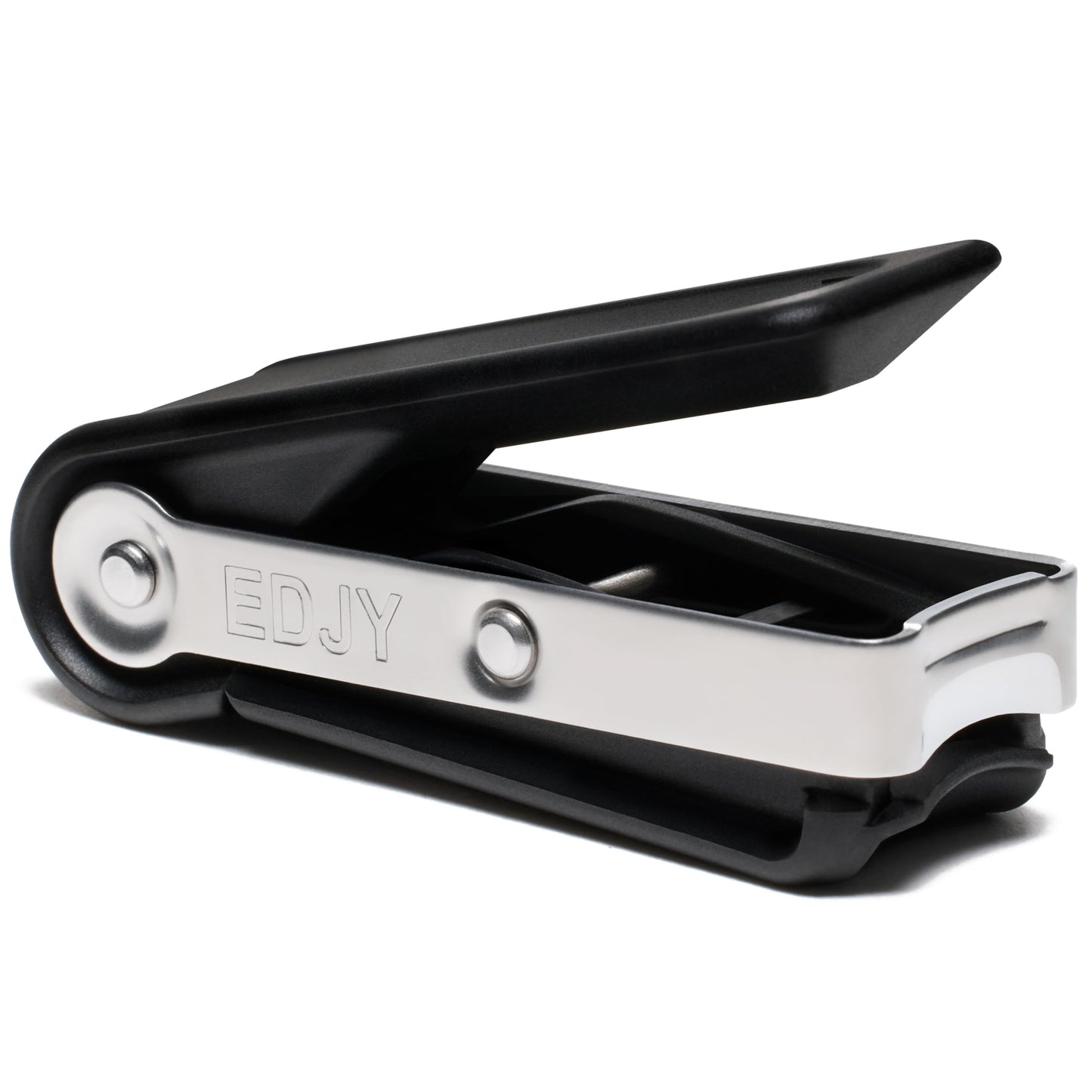 EDJY Fingernail Cutter - Precision Stainless Steel Nail Cutter for Fingernails | Sharp Blade, Ergonomic Design, Durable & Rust-Resistant | Ideal for Men and Women | Black