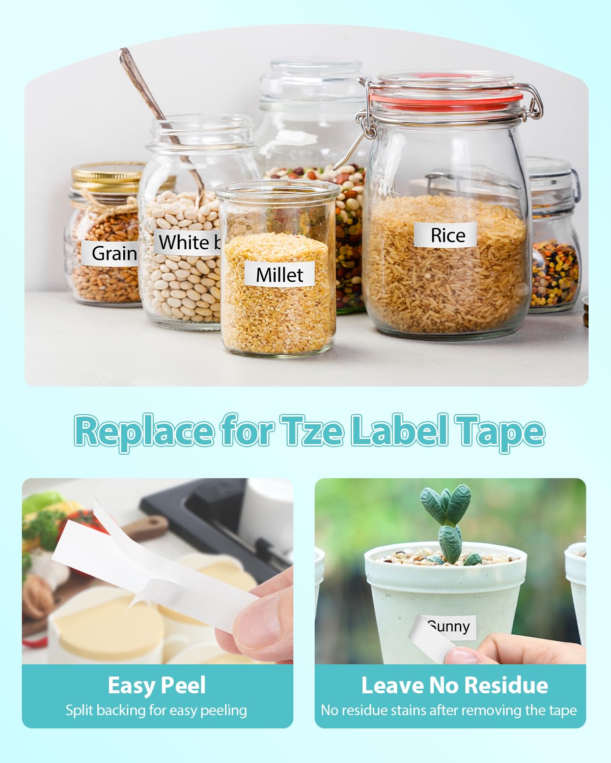 Tz-231 12mm 0.47 Laminated White Tze Label Tape Compatible for Brother Tze-231 Black on White Refill Work for Ptouch Label Maker PTD220 PTH111 PTD210 PTH110 PTD600 PTD200 PTD410, 1/2' x 26.2', 6 Pack