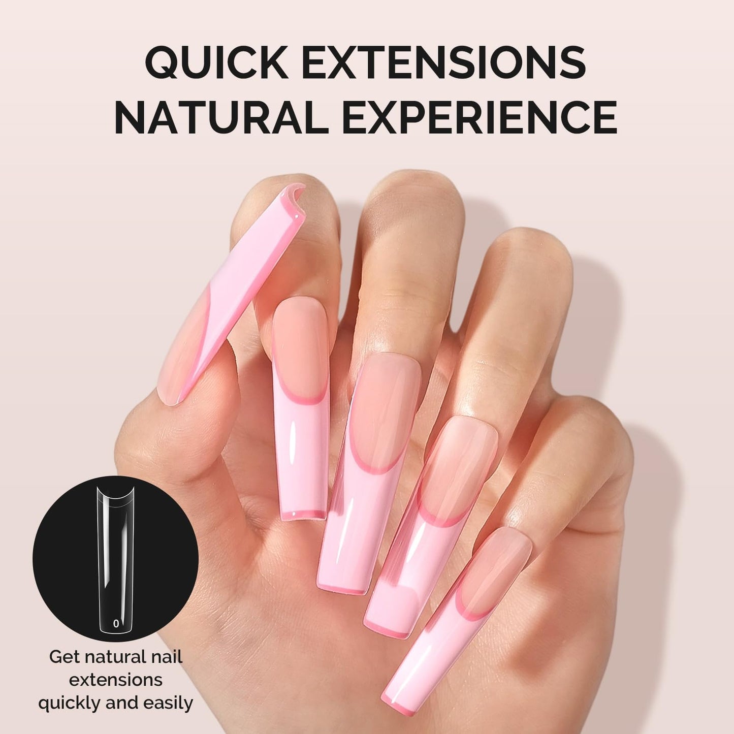 MelodySusie Extra Long Square X Nail Tips 3XL- 600Pcs Clear Acrylic, Half Matte Full Cover Press on Nails for DIY Extension & Salon Use, 12 Sizes Pre-Shaped for Long-Lasting Manicure