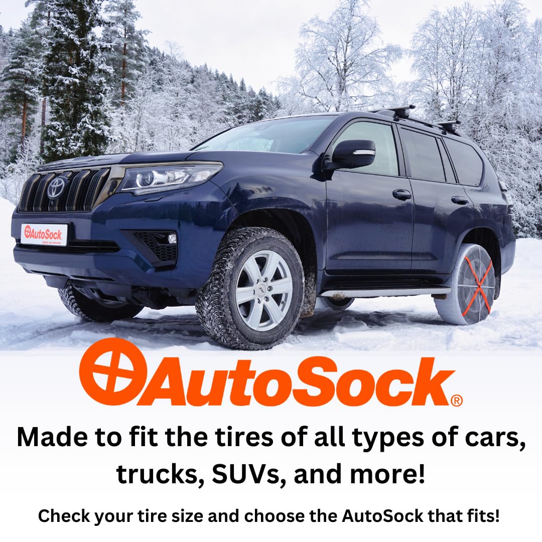 AutoSock for Passenger Vehicles HP697, Snow Socks for Tires, Pack of 2