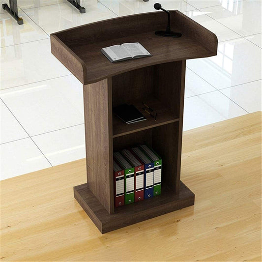 Lectern Podium Stand, Lectern Podium Ceremonial Lectern Desk Simple Modern Welcome Shopping Guide Reception Customer Desk Host Stage (Color : White, Size : Without Drawer) (Natural Without drawer) (Na