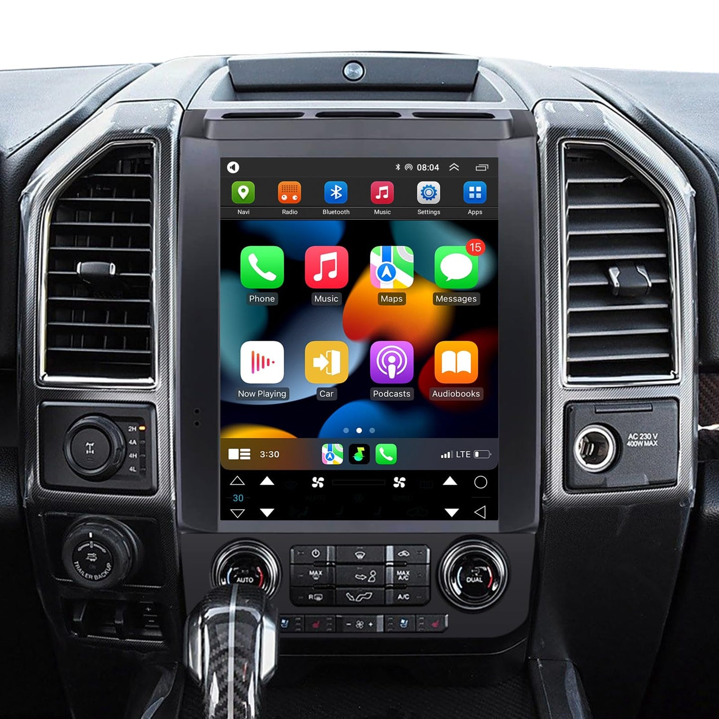 Car Radio Stereo for Ford F150 2015-2020 Update Radio Replacement CarPlay Android Auto GPS Navigation Vertical Touchscreen Tesla Style with DSP Bluetooth in Dash Headunit Multimedia Player Car Audio