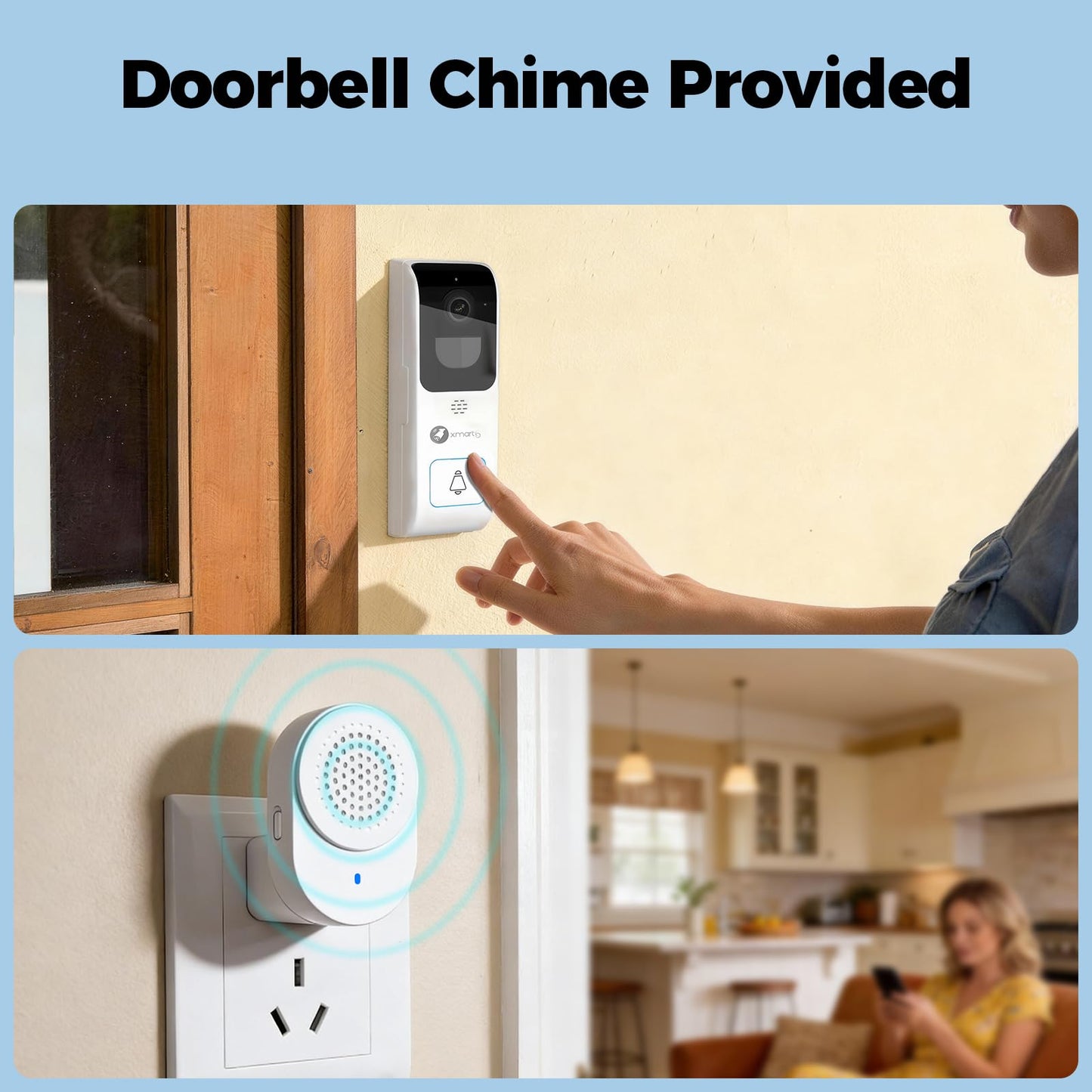 xmartO [Doorbell + 4-CAM] Dual-Lens Wireless Camera & Smart Video Doorbell Security Bundle, 16CH 4K WiFi6 Mesh NVR with 1TB HDD, 4MP 180° FOV/360° PTZ AI Tracking, 2-Way Audio, No Monthly Fee