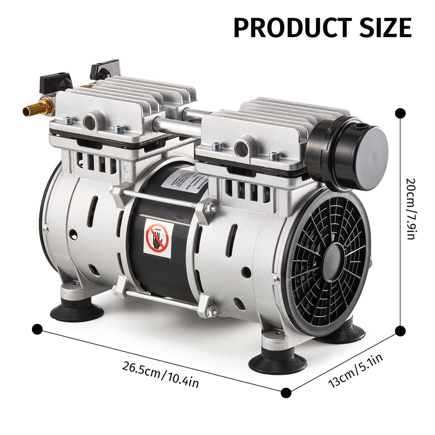 MEISHUNDA Pond & Lake Aeration System,Pond Aerator Pump,550W Power 5.2CFM for Up to 3 Acre with Timer,3/4 HP Compressor (NO Diffusers, 1)