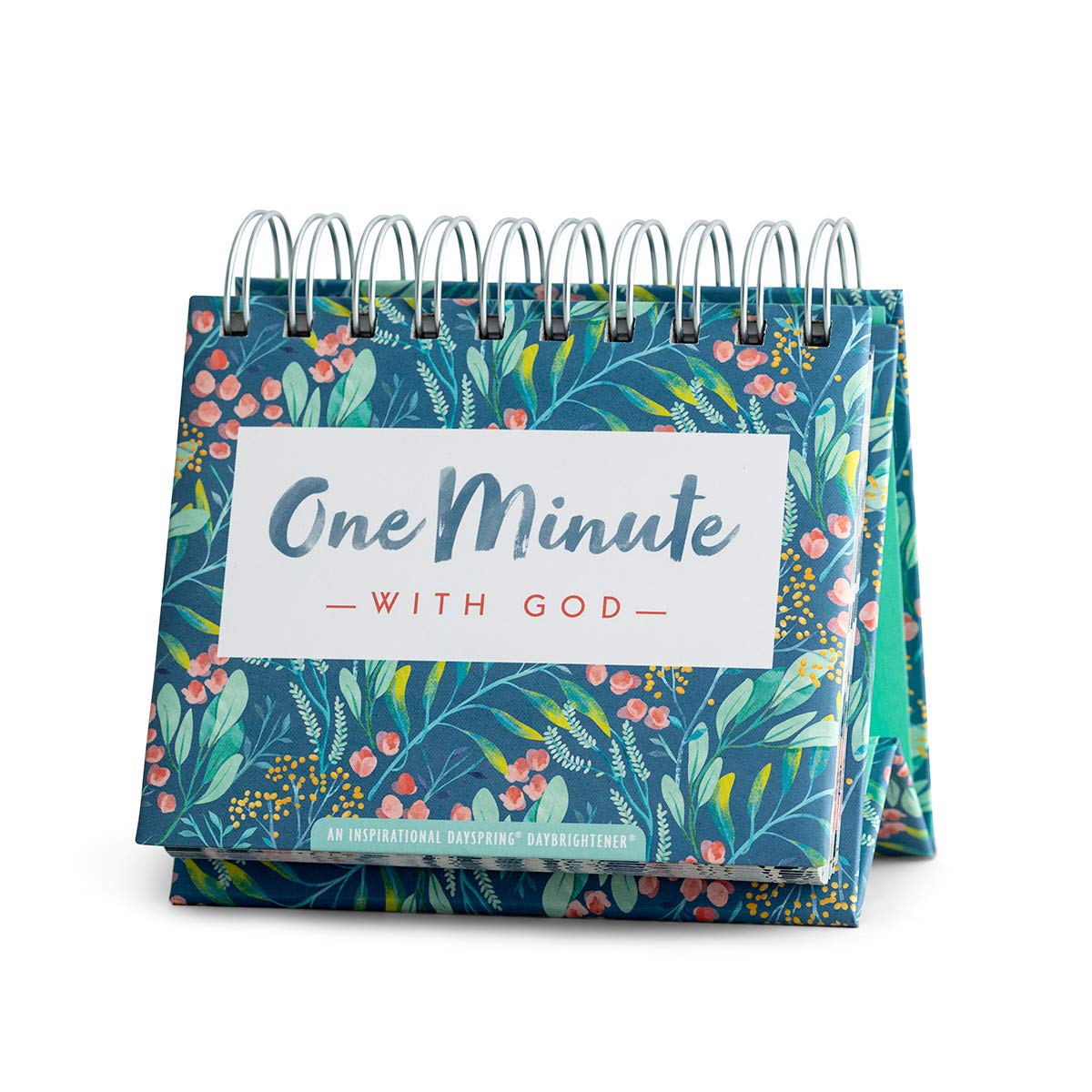 DaySpring - One Minute with God - Perpetual Calendar (J1391), Green, 5 1/2" x 5 1/4" x 1 1/4"