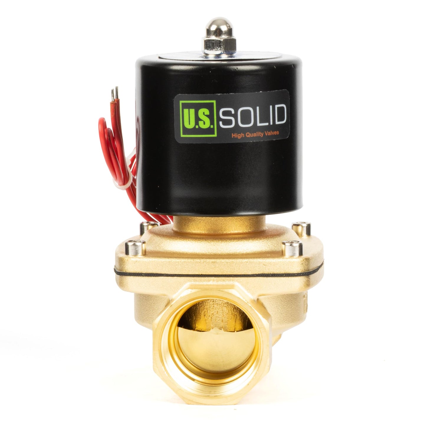 U.S. Solid Brass Solenoid Valve 1-1/4" 24V DC Normally Closed