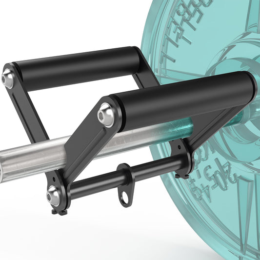 Double D Row Handle Cable Attachment with Thick Non-Slip Grip, V-Bar Landmine Design for Lat Pulldown, Seated Row, and Strength Training