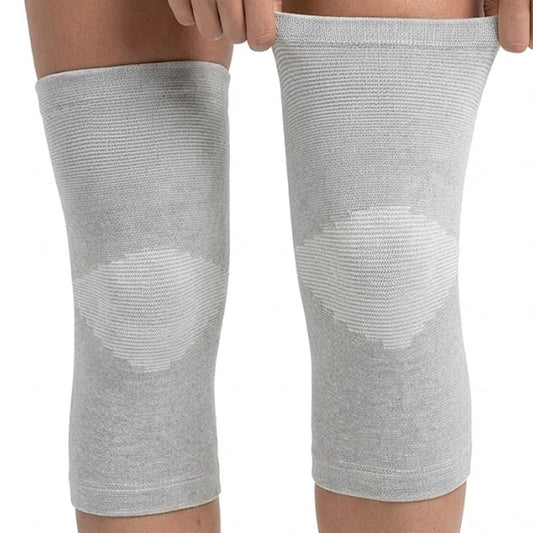 Onecompress - One Compress Premium Rayon Derived from Bamboo Knee Sleeves For Women & Men Original 2-pack(Gray, Large(70-90KG))