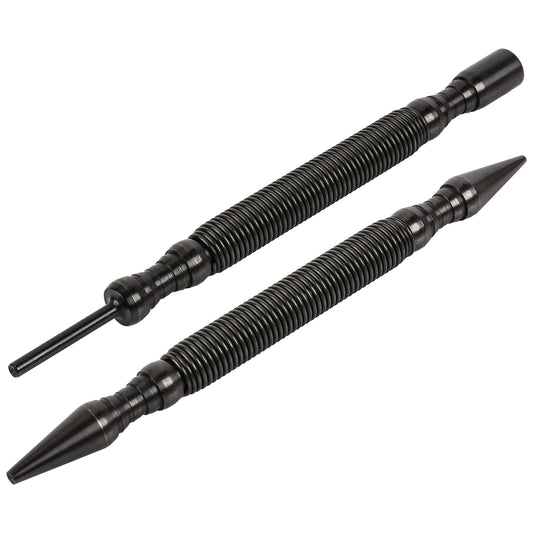 ARES 10012 – 2-Piece Dual Head Nail Setter & Hinge Pin Remover Punch Set – Nail Setter Features 1/32-Inch (#1) and 1/16-Inch (#2) Dual Head Design – CNC-Precision Machined - 5000 PSI Striking Force