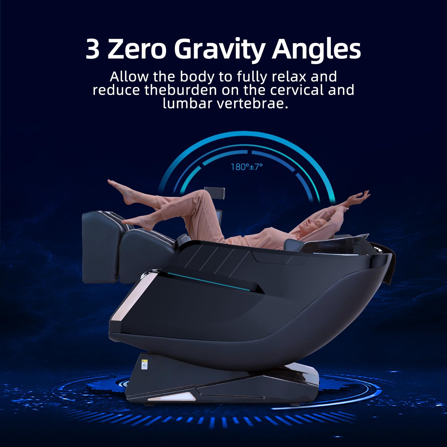 4D Massage Chair Full Body Zero Gravity SL-Track Real Relax Massage Chair Recliner-Shiatsu,Heat,Calf-Extension,20-Massage Technique,Thai Yoga Stretch,Foot Roller,AI Voice,Touch Screen,Wireless Charge