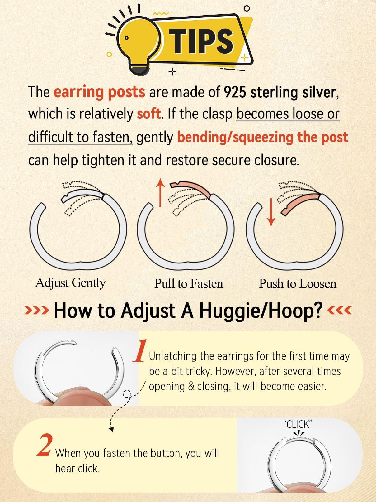 FaithHeart Cubic Zirconia Hoop Earrings for Women, Silver Hypoallergenic Huggie Hoop Earrings, Small Cartilage Earrings for Women 8mm, Send Gift Box