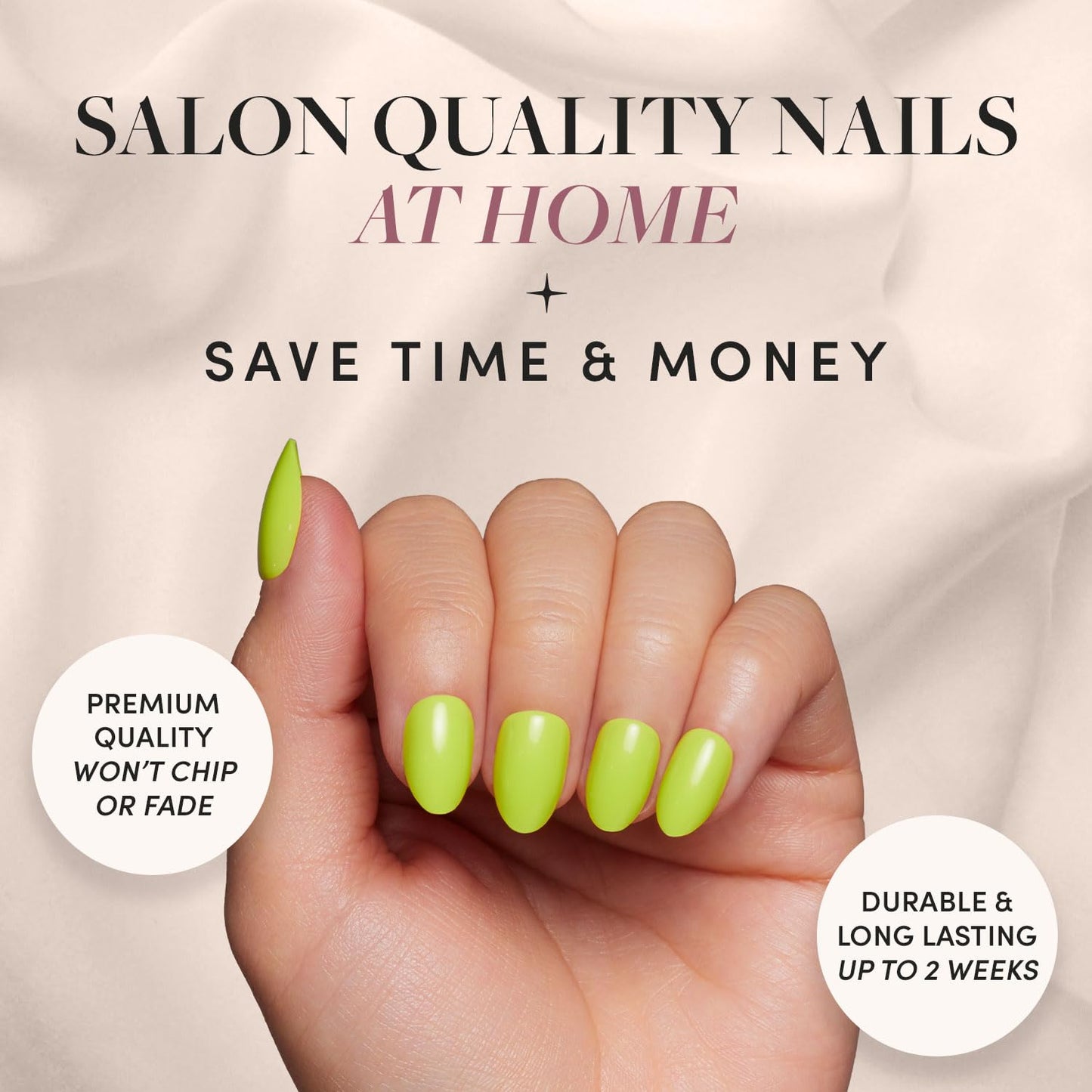 Glamnetic Press-On Nails Bundle - Lime Green, Berry Maroon & Berry Fizz | Bright Neon Green Short Oval Fake Nails | Dark Red Maroon Short Round False Nails | Short Oval Magenta Cat-Eye Nails