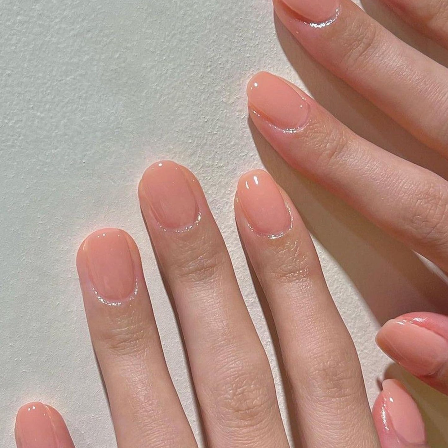 GLAMERMAID Press On Nails Extra Short Square, Jelly Soft Gel Fake Nails Round Squoval, Natural Nude Pink False Nails Tip, Nude Pink Press on Nails Medium Almond, Natural Jelly Gel Nails Pure Stiletto