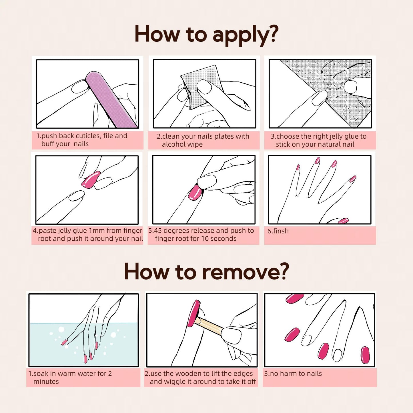 LARSOOY Nails Handmade Press on Nails Middle Long Square | Handmade Nails with Ocean Theme | Reusable fake Nails with Unique Designs | False Nails 10 Pcs (Underwater Adventure, M)