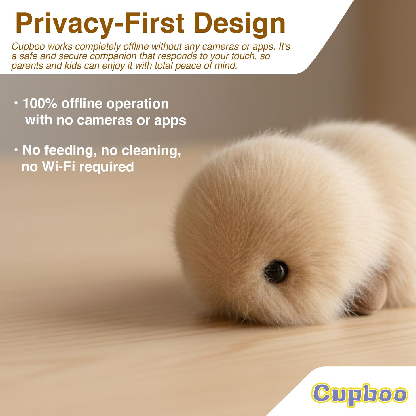 cupboo Interactive AI Plush Companion Pet– Privacy Safe Smart Adaptive Learning Emotional Support Robot Pets, Anxiety Relief Comfort| Ideal Toy Gift for All Occasion(Grey)