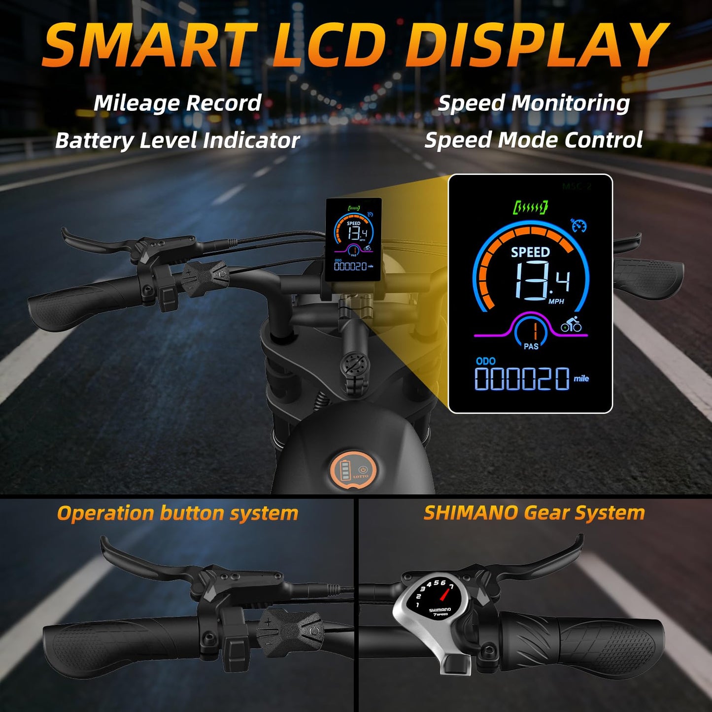 ZOILSHUNDRY Electric Bike for Adults with 1500W Peak Motor,Max Speed 35MPH,Up to 65Miles,Moped ebikes with 18.9AH Battery,20" Fat Tire Adult Electric Bicycle（USA Werahouse） (1500W Peak 18.9AH)