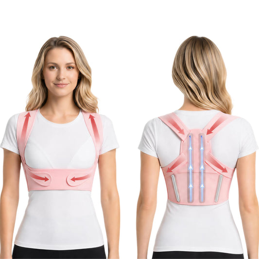 Back Brace Posture Corrector for Women - Adjustable Posture Brace for Women Under Clothes - Back Brace for Posture Upper Back Support - Invisible Comfort for Office Daily Wear - Comfortable Hunchback Slouching for Neck Shoulder Back Straightener (Medium)