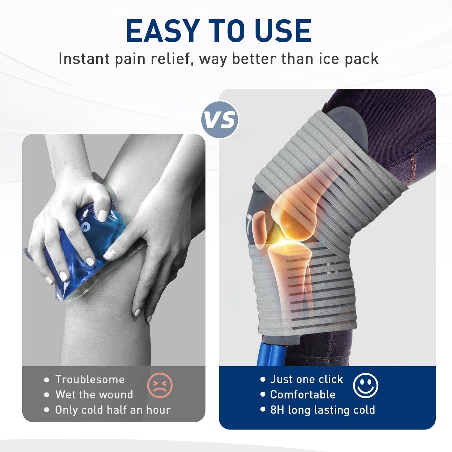 Fuptos Cold Therapy Machine - Quiet Cryotherapy Device for Knee & Shoulder Surgeries - Effective Pain Relief & Recovery - Auto Timer, Compact