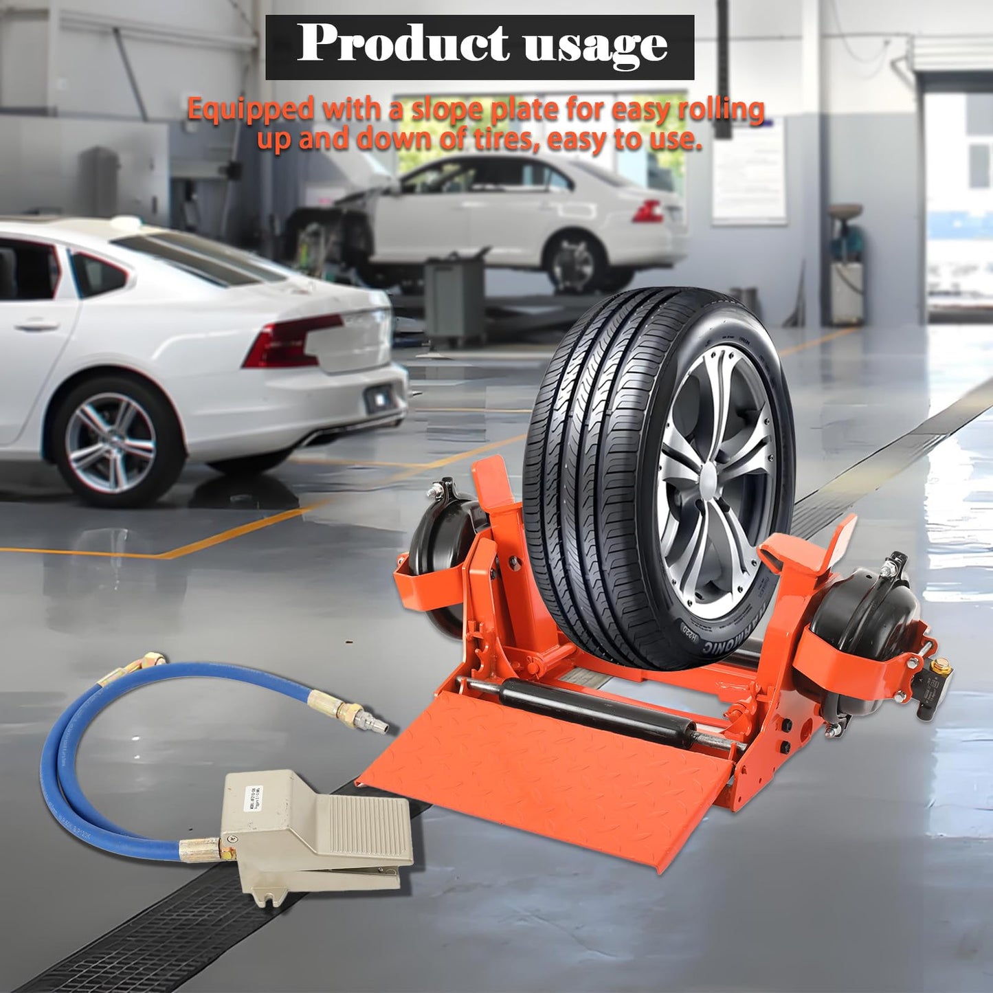 EWANYO Heavy Duty Semi Automatic Truck Tire Changer Tyre Changing Portable Pneumatic Dismounting for Tire Size 10R22.5 11R22.5 12R22.5 13R22.5 295R22.5 315R22.5