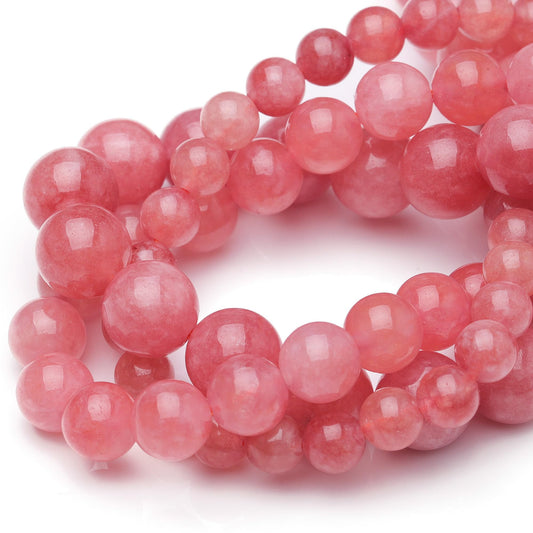 Chicager Natural Stone Beads for Jewelry Making,8mm Ice Type Sunstone Polished Smooth Round Gemstone Beads for Bracelet Necklace 15 Inch