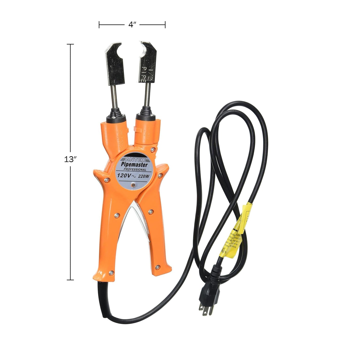 PipeMaster Professional Copper Pipe Soldering Tool - Flame-Free Copper Soldering Torch for Tight Spaces - 115V 950-Degree Soldering Iron with 1/2-Inch Standard Heads by Kings County Tools
