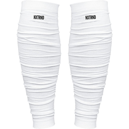 Nxtrnd Football Leg Sleeves, Calf Sleeves for Men & Boys, Sold as a Pair (White)