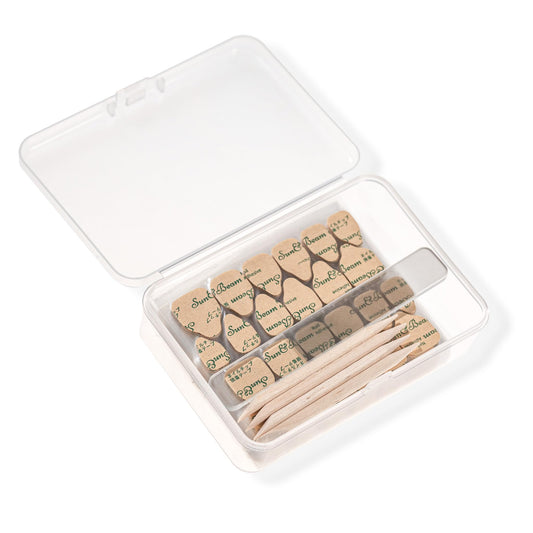 Sun&Beam Nails Jelly Nail Tabs for Press-On Nails 0.3mm Ultra-Thin Waterproof Adhesive 600pcs Strong Hold Double Sided Tabs for Finger (Tool Set with Case)