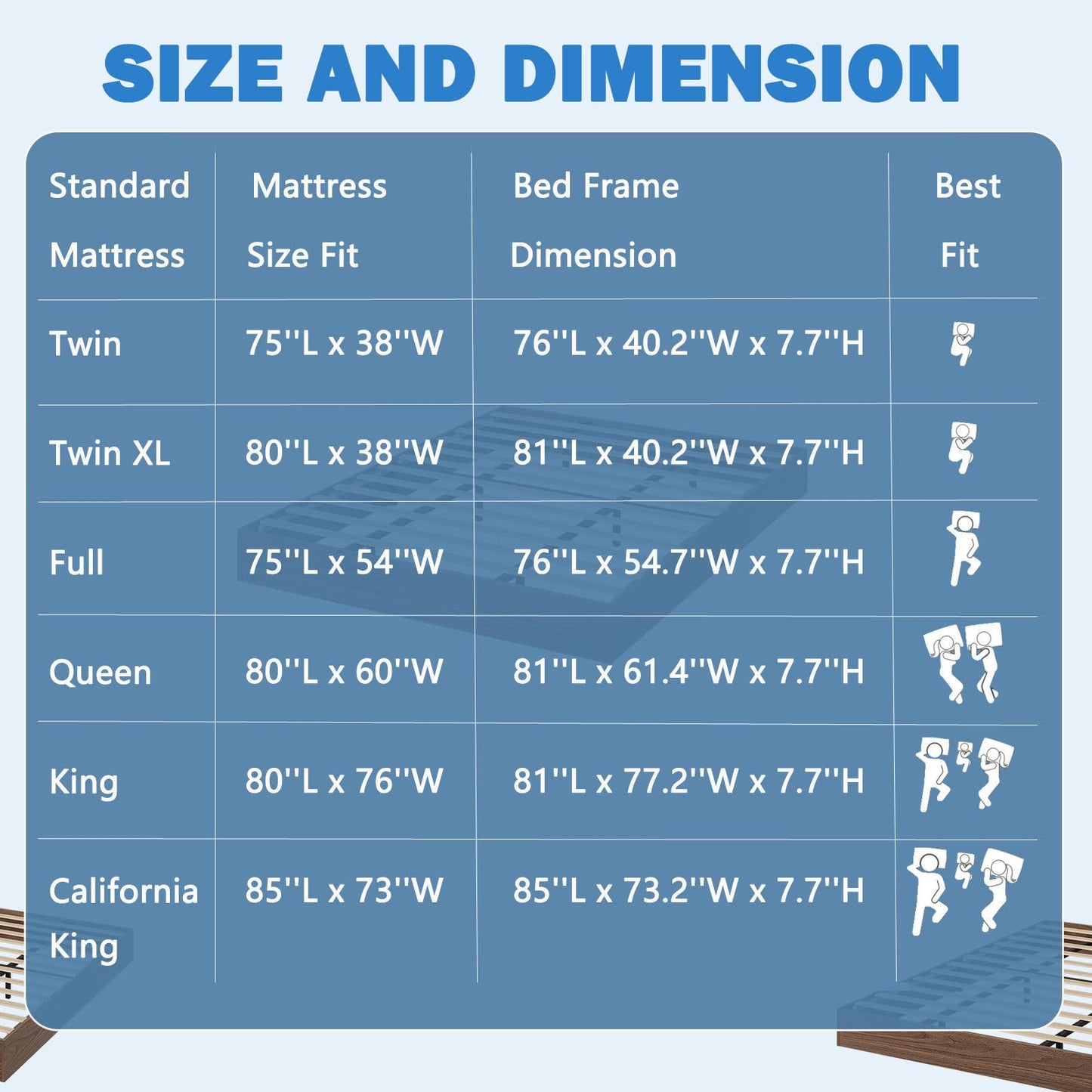 IDEALHOUSE Platform Bed Frame King Size,Wooden Slat Support,No Box Spring Needed, Easy Assembly, Natural