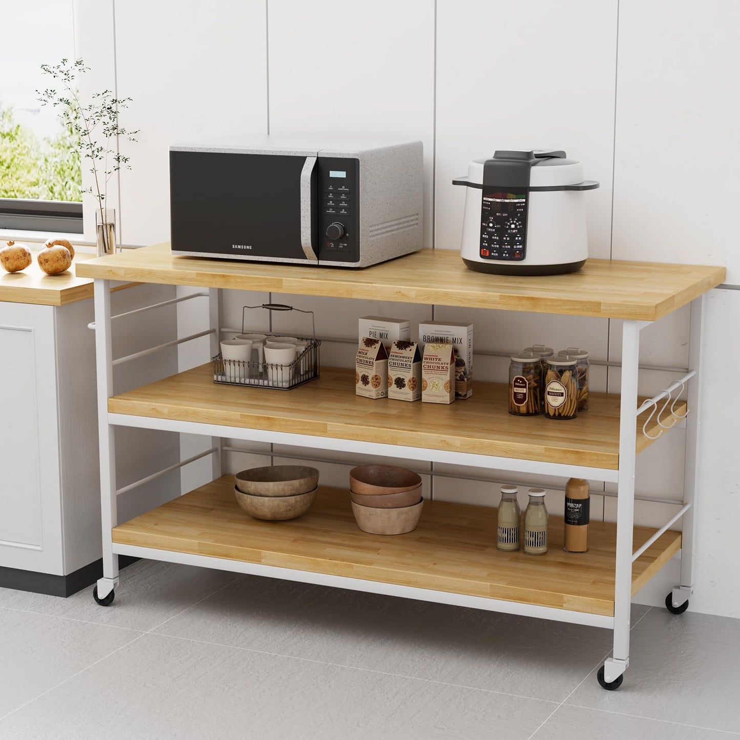 Solid Wood Butcher Block Countertop - 6ft Unfinished Birch Slab Counter Top Wooden Table Desk Top for DIY Kitchen Island, Workbench, Washer Dryer, Coffee Bar Table, 72"x25"x1.5"