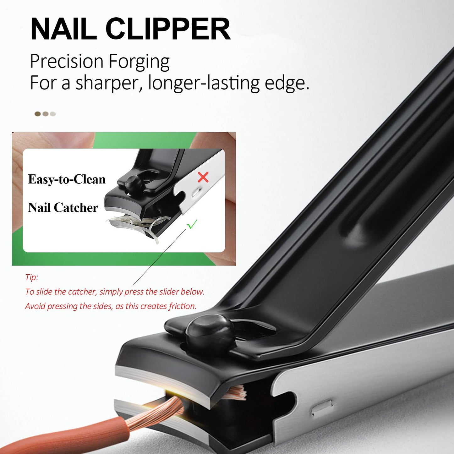 SIALANCI 9-in-1 Manicure and Pedicure Kit for Men & Women, Travel Nail Clipper Set with Stainless Steel Tools & Glass Nail File, Portable Grooming Kit in PU Leather Case, Personal Care Gift
