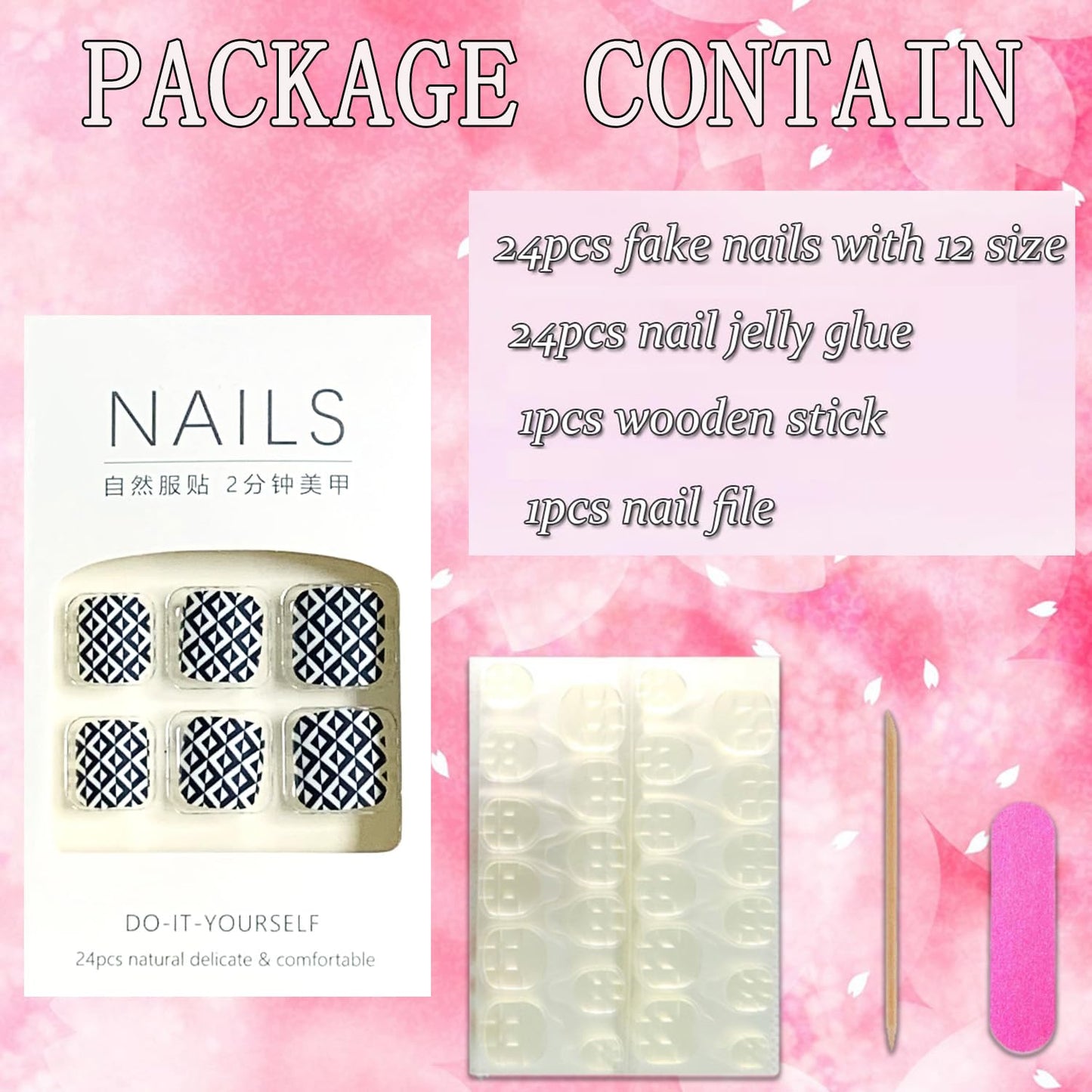 FIEONCIY Press on Toenails with Designs Acrylic Fake Nails for Toe Artificial False Nails with Charms Glue on Toe Nails for Spring Summer Stick on Toenails for Women Girls(Y877)