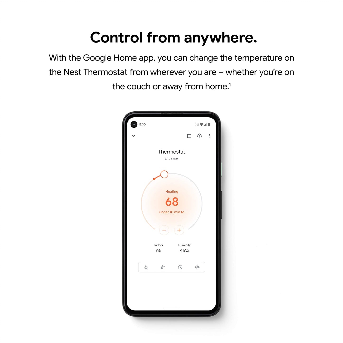 Google Nest Thermostat - Smart Thermostat for Home - Programmable Wifi Thermostat - Snow