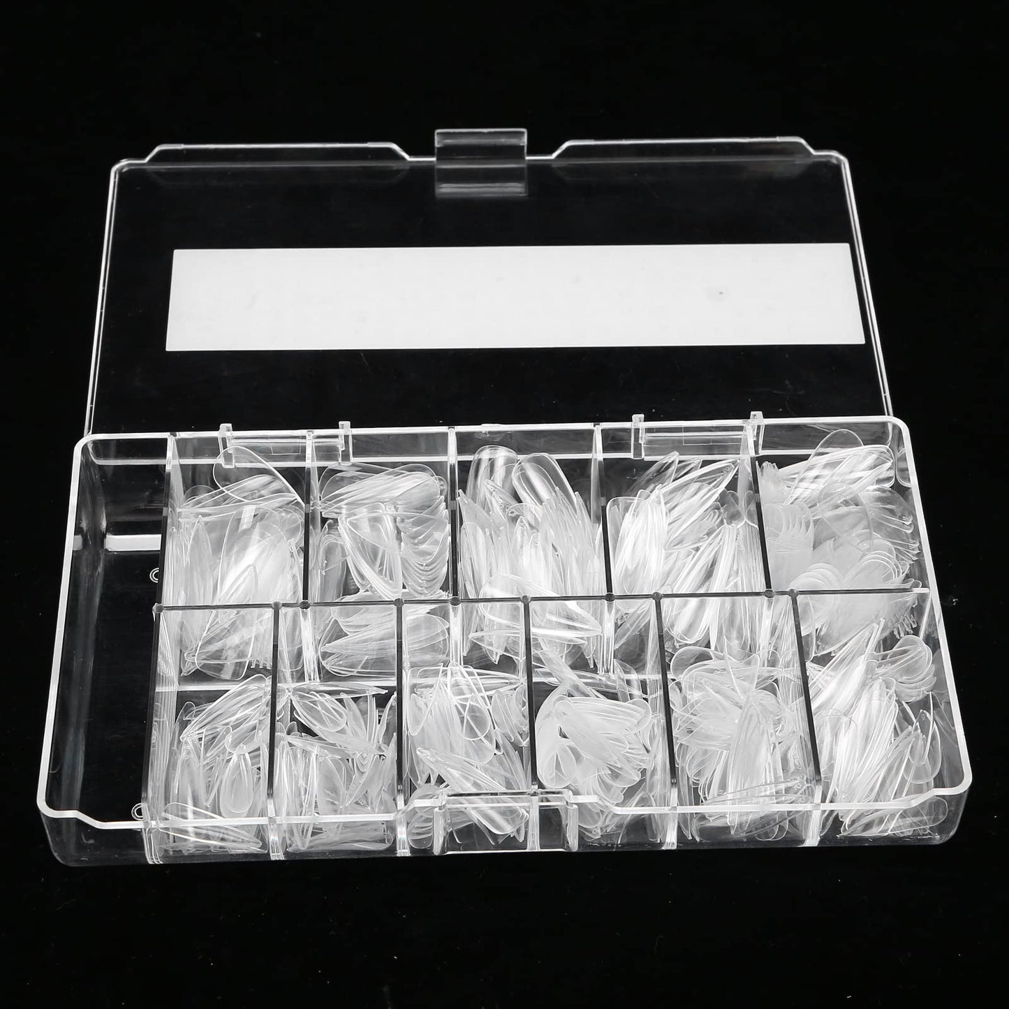 500PCS Nail Tips Full Cover Clear Stiletto Long Fake Nails ABS Material for Nail Salons DIY Nail Art 10 Sizes 0 9 Durable Odorless