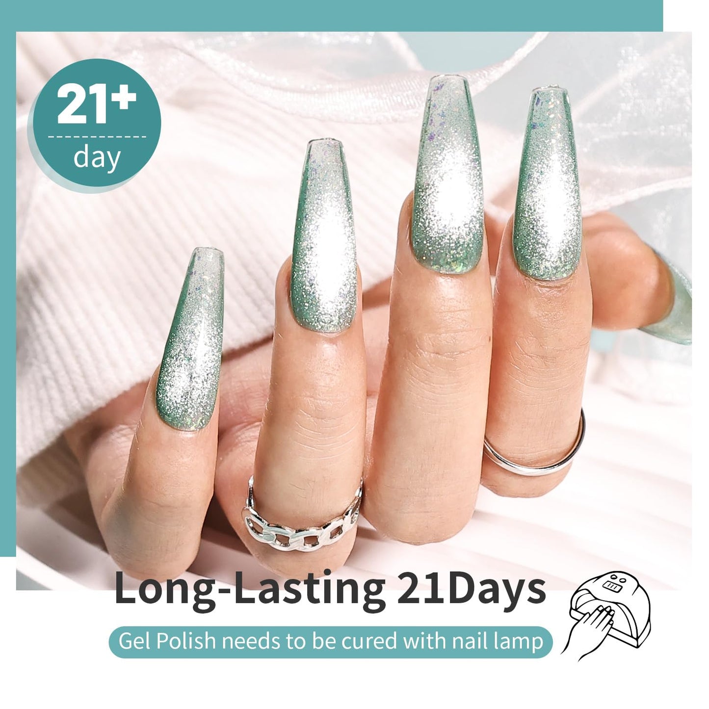 JODSONE 10 Colors Gel Nail Polish Set with Base Coat and Top Coat Magnetic Stick Aurora Crystals Cat Eye Perfect Holiday Gifts for Manicure and Lovers