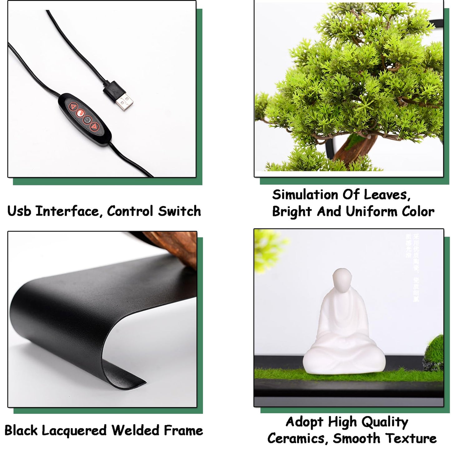 Fake Bonsai Tree Decor with Lamp Rings, Realistic Artificial Bonsai Tree, Welcome Pine Faux Potted with Backflow Incense, Bonsai Artificial for Home Office Garden Patio Farmhouse Decoration (Pines)