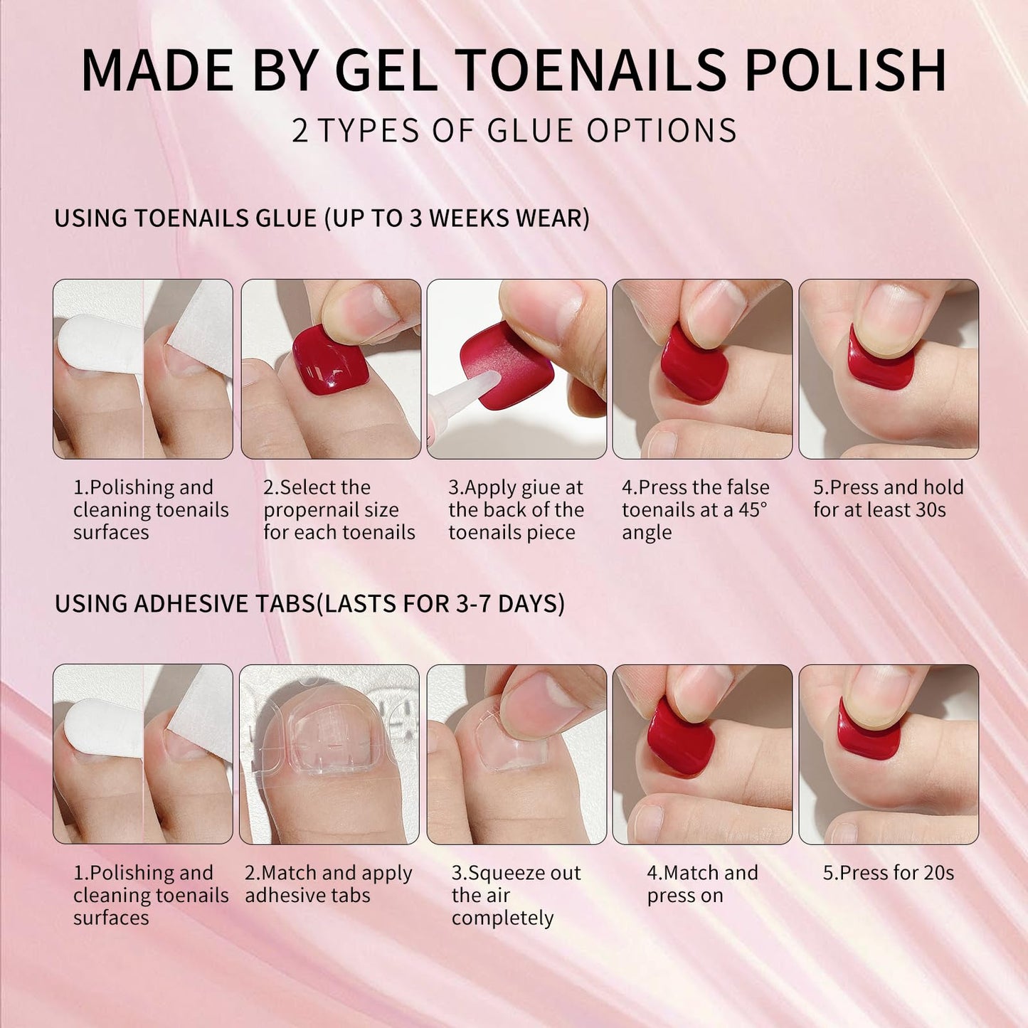 Short Press On Toenails,14Size-28 Pcs Soft Gel French White Square Fake Toenails Kit with Toenails Glue,Natural Reusable Stick On False Toenails for Women and Girls (Skycloud White Toenails) SK0730