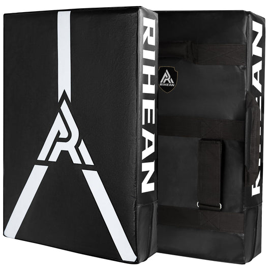 RIHEAN Martial Arts Kicking Shield Pad for Muay Thai, Taekwondo Football, Basketball, Hockey Training - Denser Foam, High-Density PU Leather Cover - 24x16in Blocking Pad (1PC)
