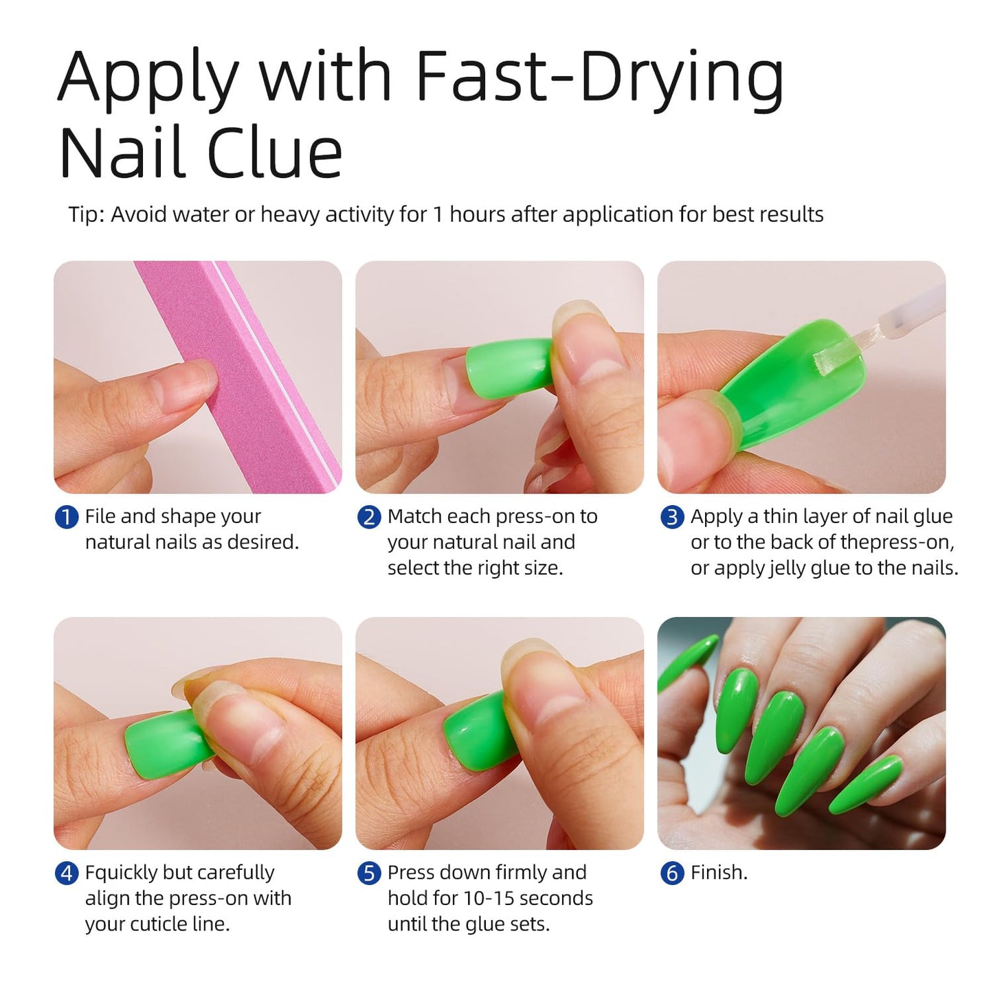 216 Pcs Press on Nails Medium Almond Nail Press ons in 9 Colors Fake Nails in 12 Sizes Mate False Nails Full Cover Stick on Nails for Women Manicure